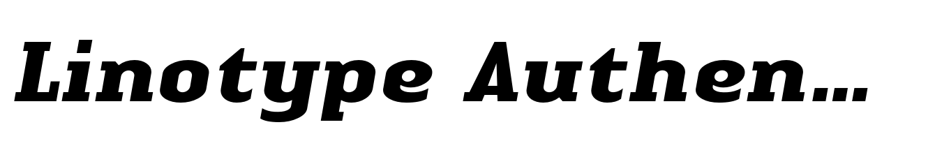 Linotype Authentic Serif Bold Italic